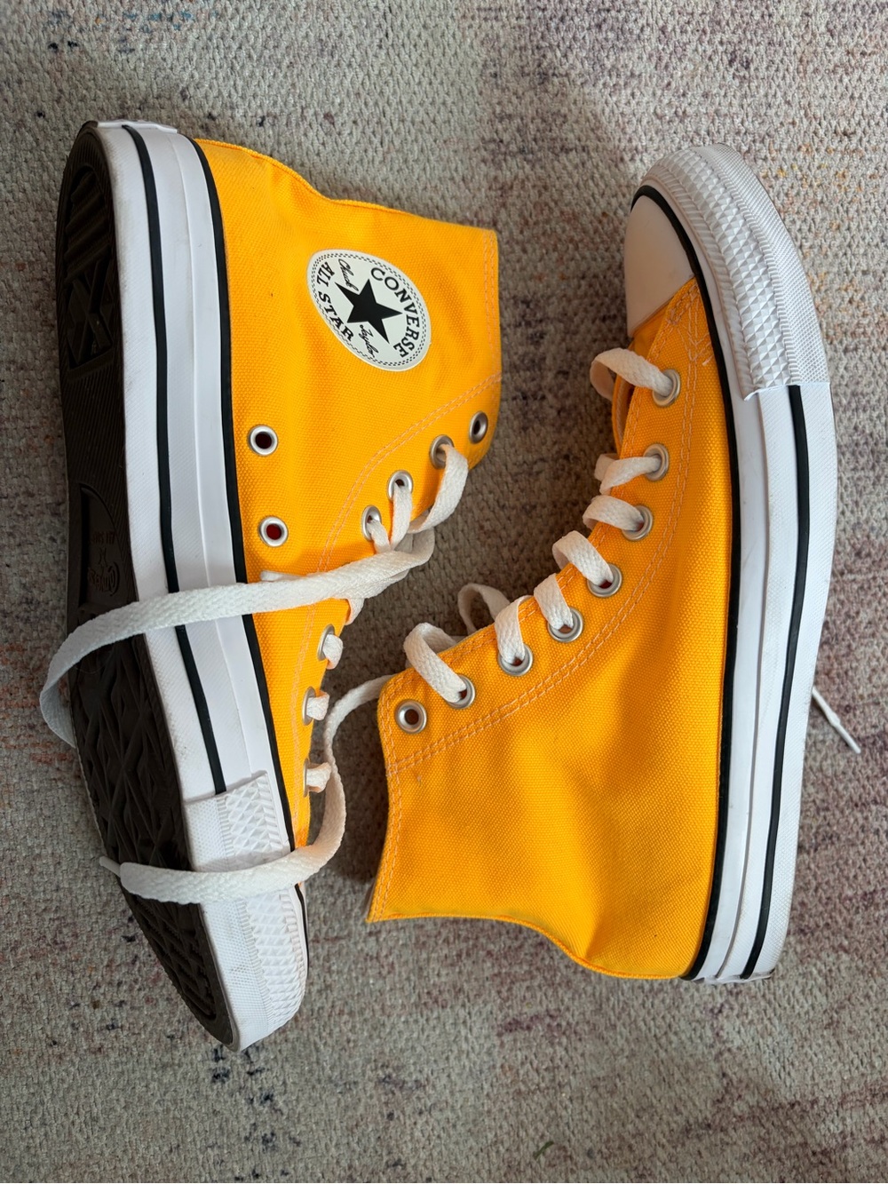 Converse All Star High Top “Laser Orange” Sneakers Women’s Size 8.5 EUC - Picture 2 of 8